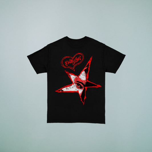 PRETTY EVIL double logo tee