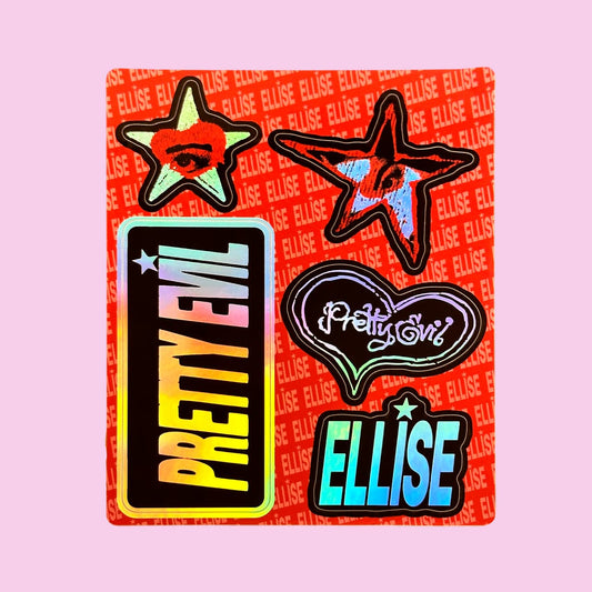 PRETTY EVIL Holofoil Sticker Sheet