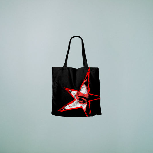 PRETTY EVIL black canvas tote